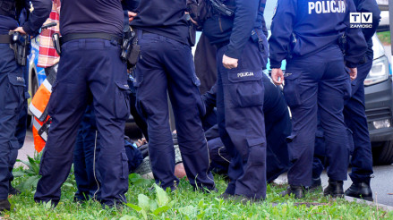 Zatrzymanie agresora w Zamościu. Żądał pieniędzy, miał przy sobie mefedron